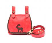 "Manor House Mini" Leder Glitzer Rot 