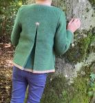 Kinder-Strickjacke "Maxie" dunkelgrün/braun 