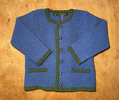 Kinder-Strickjacke "Maxie" blau/dunkelgrün 