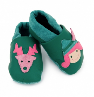 Krabbelschuhe "Kleine Jäger u. Jägerin"" 